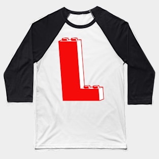 THE LETTER L, by Customize My Minifig Baseball T-Shirt